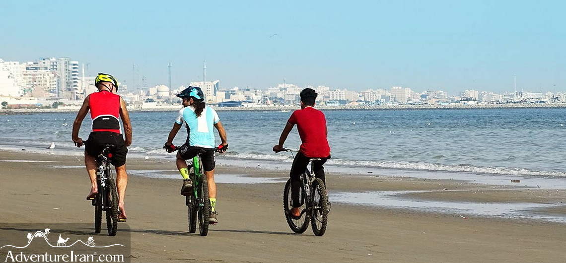 Cycling on the southern coast of Iran