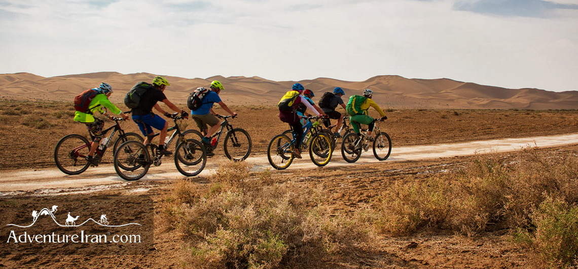 Mountain Biking in Dasht-e Kavir Desert, Iran