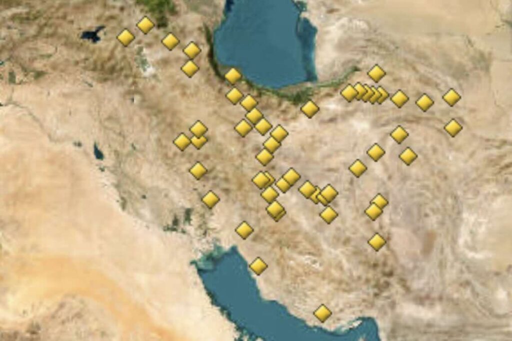 Iranian Caravanserais Map - Persian Caravanserai